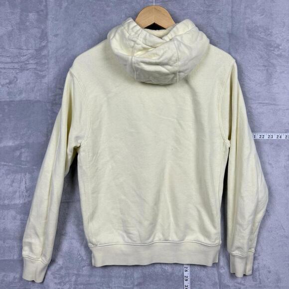 Nike Hoodie Men’s S Cream Yellow Sportswear Club Fleece Swoosh Logo Embroidered - Picture 3 of 9